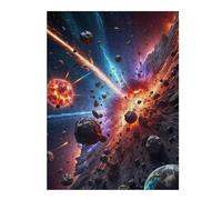 Puzzle Adulte Chaos in Space, Format 500 PCS | La progression pièce après pièce: une organisation simple du motif pendant une soirée calme.