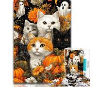 Puzzle Adulte Chat et âme 1000 pièces pour Adultes et Adolescents, entraînez Votre Cerveau et Vos Mains, Cadeaux pour Amis et Famille 26x38cm