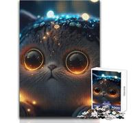 Puzzle Adulte Chat psychédélique dans l'espace - 1000 pièces - Jeu d'éveil Amusant et éducatif - Cadeau Original et Surprenant - Dimensions:38x52cm