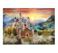 Puzzle Adulte Chateau Du Neuschwastein Au Leve Du Soleil - 2000 Pieces - Collection Clementoni Paysage Et Lac