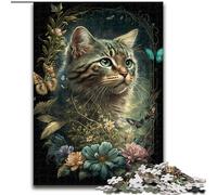 Puzzle Adulte Chaton Mignon 1000 pièces Difficile, Convient aux 14 Ans et Plus Décoration Murale Cadeau d'anniversaire de Noël (50x75cm)