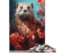 Puzzle Adulte Chats persans Noir Or Bois Puzzles pour Adultes Jeu éducatif Défi Jouet 1000 pièces (75x50cm)