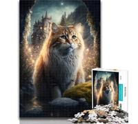 Puzzle Adulte Chats sur Une planète Extraterrestre 1000 pièces pour Adultes et Adolescents, Collection de Jeux intellectuels, Beaux-Arts 26x38cm