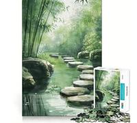 Puzzle Adulte Chemin de Jardin Zen 1000 pièces Jeu de mémoire Amusant Assemblage Stable,pièces Qui ne bougent Pas Format Compact Idéal pour des Moments de Jeu en Famille (50x75cm)