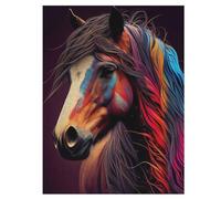 Puzzle Adulte Cheval 500 Pièces pour Enfants À Partir De 12 Ans Puzzles en Bois Casse-tête 55×41cm
