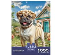 Puzzle Adulte Chien de Compagnie mignonPuzzles 1000 Pièces Défi Jouet Puzzle Décoratif Motif de Chien Puzzles Cadeaux pour Femmes pour Adultes Enfants 52x38cm/1000pcs
