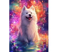 Puzzle Adulte Chien Scintillant, DIY Jigsaw Puzzle 500 pièces Adultes 52x38cm, Divertissement Créatif, Détente & Relaxation Puzzles de Qualité Supérieure Cadeau