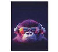 Puzzle Adulte Chimpanzés 500 Pièces pour Enfants À Partir De 12 Ans Puzzles en Bois Casse-tête 55×41cm
