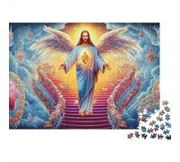 Puzzle Adulte Christ célestePuzzles 1000 Pièces Défi Jouet Puzzle Décoratif Puzzles Cadeaux pour Hommes pour Adultes Enfants 52x38cm/1000pcs