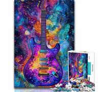Puzzle Adulte Ciel étoilé Guitare 1000 pièces, Difficile à compléter mais Amusant et Humoristique avec Affiche Assortie et Feuille de Questions 50x75cm