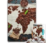 Puzzle Adulte Coffee World Map 1000pcs (70x50cm) Loisir | Profitez de cette activité puzzle du w nd les après-midis en intérieur, pour rester concentré.