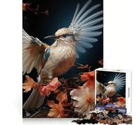 Puzzle Adulte Colibri Blanc 1000 pièces Pensée Claire, détente et évasion Bords précis Idée Cadeau de Noël (38x52cm)