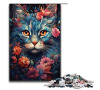 Puzzle Adulte coloré Exotique Dessin Chat Puzzles 1000 pièces Papier Puzzle pour Enfants de 14 Ans et Plus Jeu Stimulant 1000 pièces (38 x 26 cm)