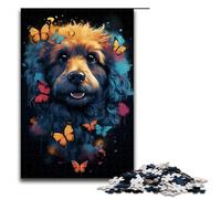 Puzzle Adulte coloré psychédélique Caniche Papillon Puzzles 1000 pièces Puzzle en Bois pour Enfants de 12 Ans et Plus Jeu Stimulant 1000 pièces (75 x 50 cm)