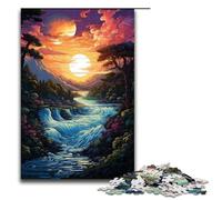Puzzle Adulte coloré psychédélique Coucher de Soleil Paysage Puzzles 1000 pièces Puzzle en Bois pour Enfants de 12 Ans et Plus Jeu Stimulant 1000 pièces (75 x 50 cm)