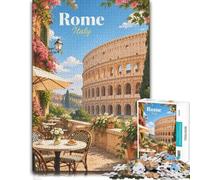 Puzzle Adulte Colosseum Cafe Scene in Rome 1000pcs (38x26cm) avec Motif | Pour le plaisir d'un puzzle classique : ce puzzle pour adultes de 1000 pièces offre une pause loin des écrans.
