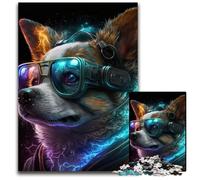 Puzzle Adulte Corgi Dog 1000 pièces, Puzzle Stimulant, pour la fête des mères, Les Anniversaires et Noël 26x38cm