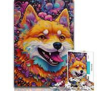 Puzzle Adulte Corgi psychédélique 1000 pièces pour Adultes et Adolescents Relax Games est Un pour Toute la Famille 38x26cm
