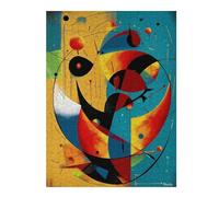 Puzzle Adulte Cosmic Crescents and Orbits - Mid-Century Modern Abstract Geometry, 500 PCS