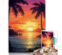 Puzzle Adulte Coucher de Soleil Depuis Une île Puzzles pour Adultes 1000 pour est idéal comme Cadeau pour Toute la Famille pour et 14 Ans 26x38cm