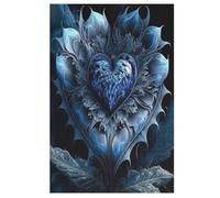 Puzzle Adulte Cœur Bleu 1000 Pièces pour Enfants À Partir De 12 Ans Puzzles en Bois Casse-tête 78×53cm