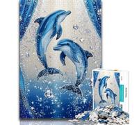 Puzzle Adulte Dauphin Diamant 1000 pièces, Difficile à réaliser, mais Amusant et Humoristique, décoration d'intérieur et Cadeaux Uniques (38x26cm)