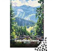 Puzzle Adulte De 1000 Pièces, Carpathian Forest, Romania, 38x26cm/1000pcs, Pause Calme Pendant Le W nd; Pièces Blanches avec Peu De Poussière