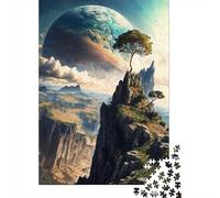 Puzzle Adulte De 1000 Pièces, Galactic Eden Panorama, 52x38cm/1000pcs, pour Une Activité Posée À La Maison; Pièces Blanches Faciles À Trier