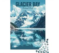 Puzzle Adulte De 1000 Pièces, Glacier Bay National Park, 70x50cm/1000pcs, Pièces Blanches Faciles À Trier; pour Un W nd Paisible À La Maison