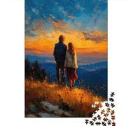 Puzzle Adulte De 1000 Pièces, Golden Horizon - Together Beyond The Silence, 52x38cm/1000pcs; Projet De Table À Partager; Pièces en Carton Blanc Faciles À Manipuler