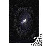 Puzzle Adulte De 1000 Pièces, Lonely Whale in The Cosmos, 38x26cm/1000pcs; Pièces Blanches Peu Poussiéreuses; Cadeau De Crémaillère pour La Maison