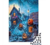 Puzzle Adulte De 1000 Pièces, Monsters and Pumpkins on Halloween, 70x50cm/1000pcs, Carton Blanc Lisse Et Facile À Trier; pour Un Loisir Calme Et Régulier