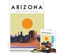 Puzzle Adulte de 1000 pièces Monument Valley,Jeu de Concentration mentale Perfect Edge,Jeu Lent et Amusant,Cadeau d'anniversaire Artistique (50x75cm)