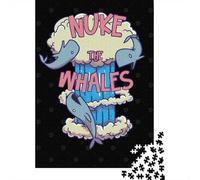 Puzzle Adulte De 1000 Pièces, Nuke The Whales, 70x50cm/1000pcs, À Compléter en Plusieurs Sessions; Pièces en Carton Blanc pour La Table