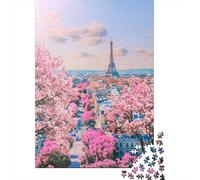Puzzle Adulte De 1000 Pièces, Paris At Spring, 70x50cm/1000pcs, Pièces Blanches Peu Poussiéreuses; Moment De Calme Pendant Le W nd