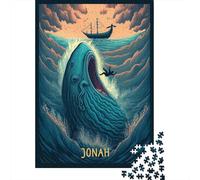 Puzzle Adulte De 1000 Pièces, Prophet Jonah, 52x38cm/1000pcs, À Compléter en Plusieurs Sessions; Pièces en Carton Blanc pour La Table