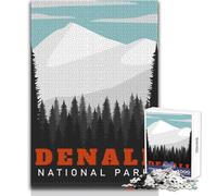 Puzzle Adulte de 1000 pièces représentant Le Parc National de Denali:Un défi intellectuel Stimulant et Une Belle Surprise pour Les fêtes Dimensions:50x75cm