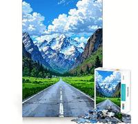 Puzzle Adulte de 1000 pièces représentant Un Paysage de Montagne inspiré des animés, idéal pour se détendre et s'exercer (38x26cm) Un Cadeau Charmant et Stimulant