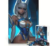 Puzzle Adulte de 1000 pièces représentant Un Personnage féminin d'anime en Bleu et Blanc Idéal pour développer sa mémoire se détendre en Toute tranquillité et créer Un Unique grâce à Ses Bords Nets