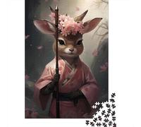 Puzzle Adulte De 1000 Pièces, The Deers Tale A Samourai, 70x50cm/1000pcs, pour Les Amateurs De Défis Détaillés; Pièces Lisses en Carton Blanc