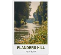 Puzzle Adulte de 2000(100x70cm) pièces, Puzzle Version Affiche de Flanders Hill (New York), Jouet éducatif, Jeu Relaxant