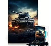 Puzzle Adulte de Char Tiger Panzer, 1000 pièces, Casse-tête, Passe-Temps à la Maison, Assemblage d'image, Cadeau mémorable 38x26cm