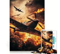 Puzzle Adulte de Combats aériens de la Seconde Guerre Mondiale,1000 pièces,Jeu de mémoire,découpage de Haute précision,activité Manuelle Calme pour se détendre et Faire Travailler Son Esprit