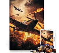 Puzzle Adulte de Combats aériens de la Seconde Guerre Mondiale, 1000 pièces, pour développer sa mémoire, se détendre en Toute tranquillité, Bords Nets, Cadeau Unique (38x26cm)