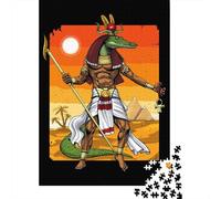 Puzzle adulte de l'ancien dieu égyptien Sobek, 1000 pièces, puzzle en papier pour adultes, puzzle pour adolescents à partir de 12 ans, cadeaux de Noël, 1000 pièces (38 x 26 cm)