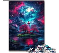Puzzle Adulte Dengta Under The Blood Moon 1000 pièces, activité familiale avec Affiche et fiche de Questions-réponses pour Les 14 Ans et Plus (50x75cm)