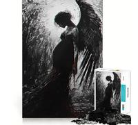 Puzzle Adulte Deuil voilé 1000 pièces Jeu de mémoire Amusant Découpe de Haute précision Facile à Apprendre Plaisir en Famille (38x26cm)
