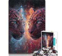 Puzzle Adulte Deux Léopards 1000 pièces pour Adolescents Cadeaux Jouets éducatifs Jeux Anti-Stress renforce l'amour Entre Couples (50x75cm)