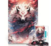 Puzzle Adulte Dieu Loup 1000 pièces,Jeu de mémoire,découpage de Haute précision,activité Manuelle Calme,Exercice Mental à Faire à la Maison (50x75cm)