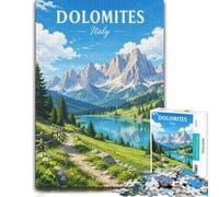 Puzzle Adulte Dolomites Mountain Landscape 1000pcs (52x38cm) | Pour le temps libre à la maison : ce puzzle 1000 pièces adulte convient aux amateurs de puzzles patients.
